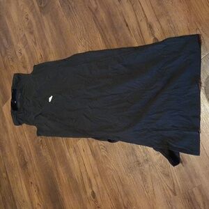 Adidas Black Ribbed Sporty Side Split Midi/Maxi Dress A41